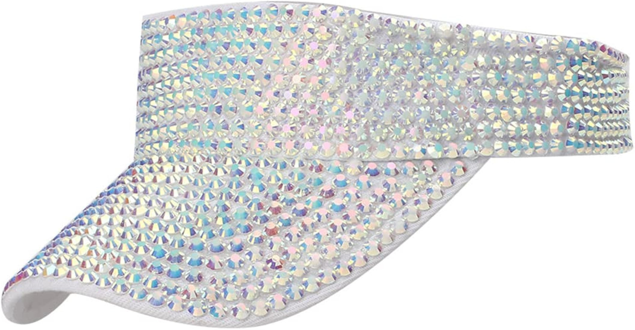 Gudessly Shiny Rhinestones Sport Sun Visor Adjustable Summer Cap Visor Caps for Women Men | Amazon (US)