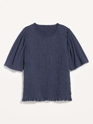 Short-Sleeve Smocked Top for Women | Old Navy (US)