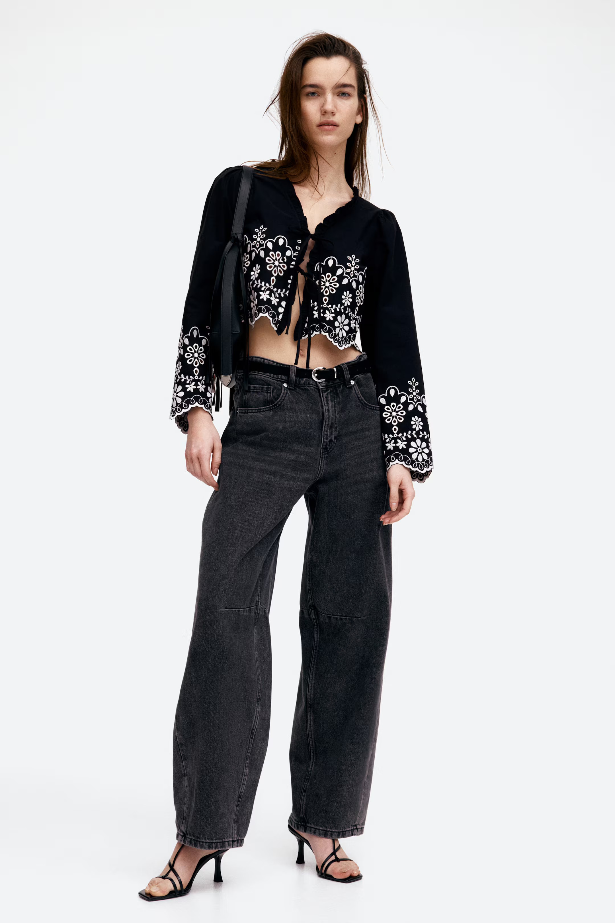 Cotton Blouse with Eyelet Embroidery | H&M (US + CA)