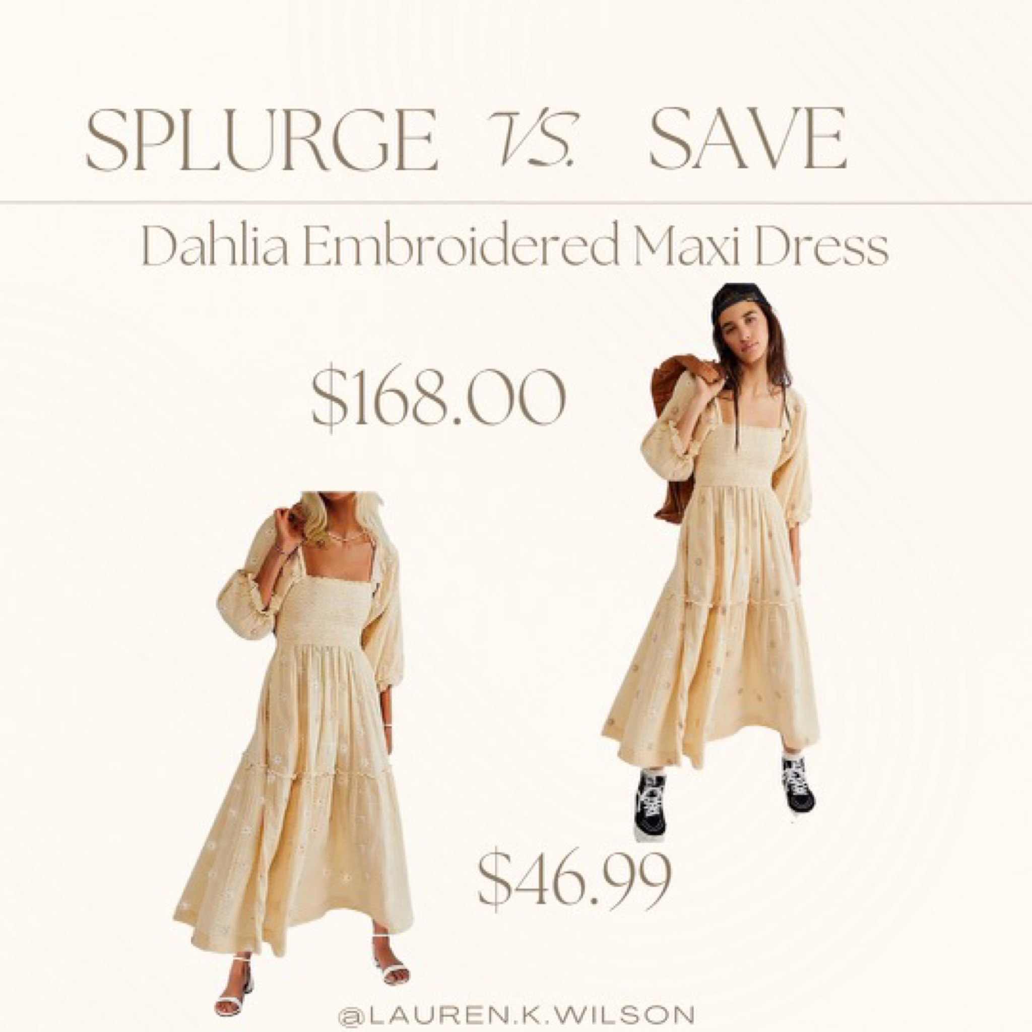 Free people dupe. Save vs. splurge. Amazon find. Summer dress. Looks for less 

#LTKstyletip #LTKunder100 #LTKFind