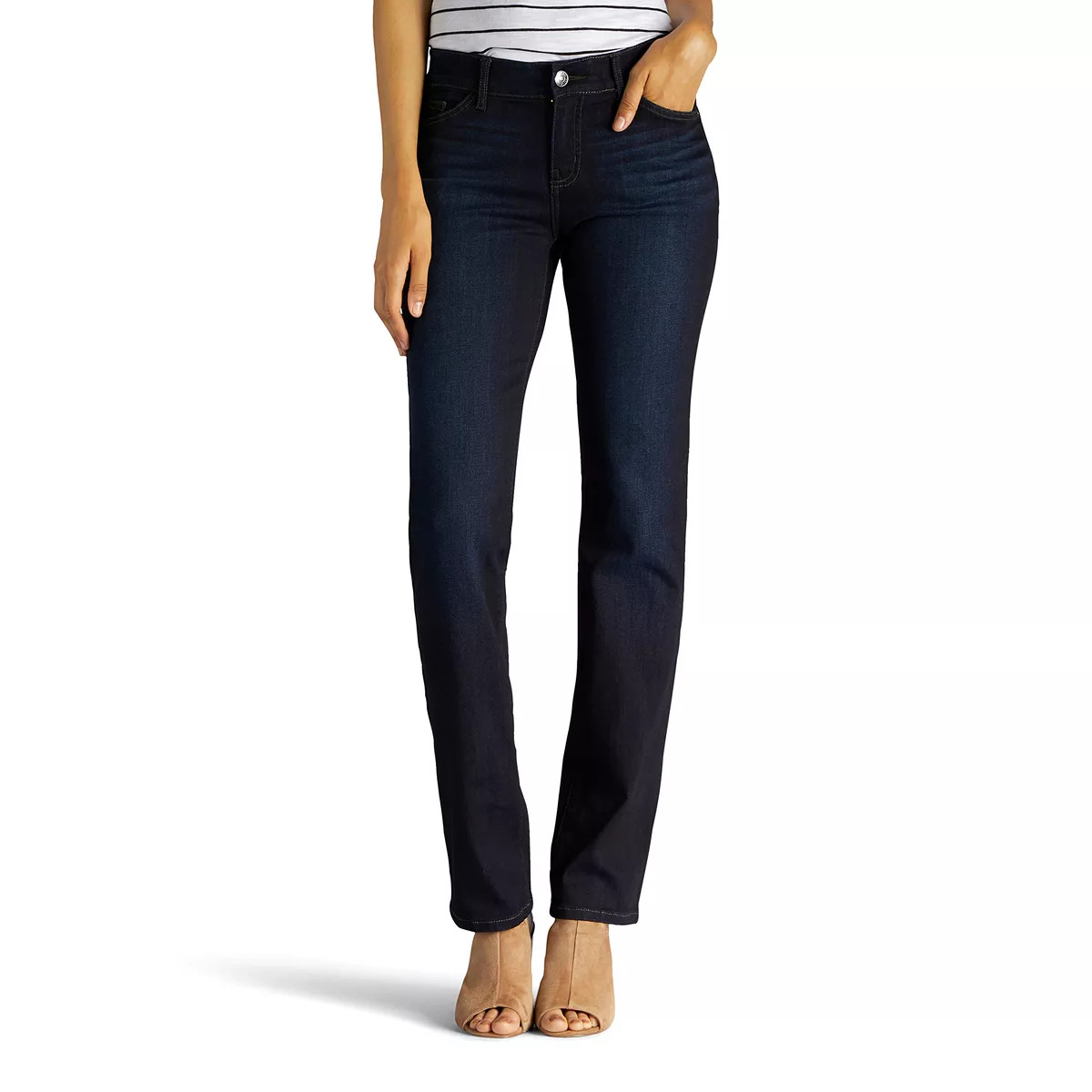 Women's Lee® Flex Motion Straight-Leg Jeans | Kohl's