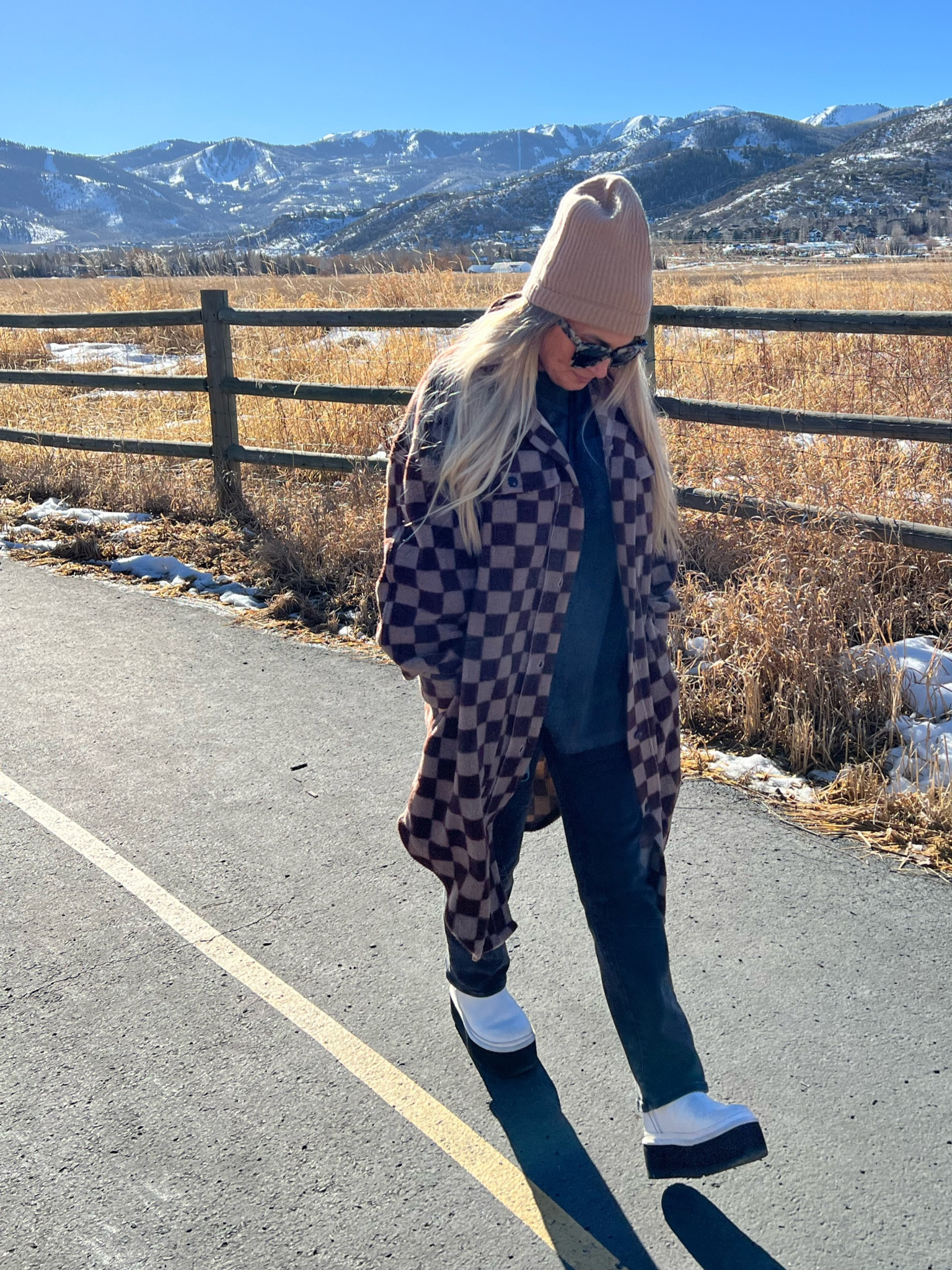 Denim. UGG Boots. Duster shacket. Beanie. Just need some snow 😂☃️

#LTKU #LTKSeasonal #LTKstyletip