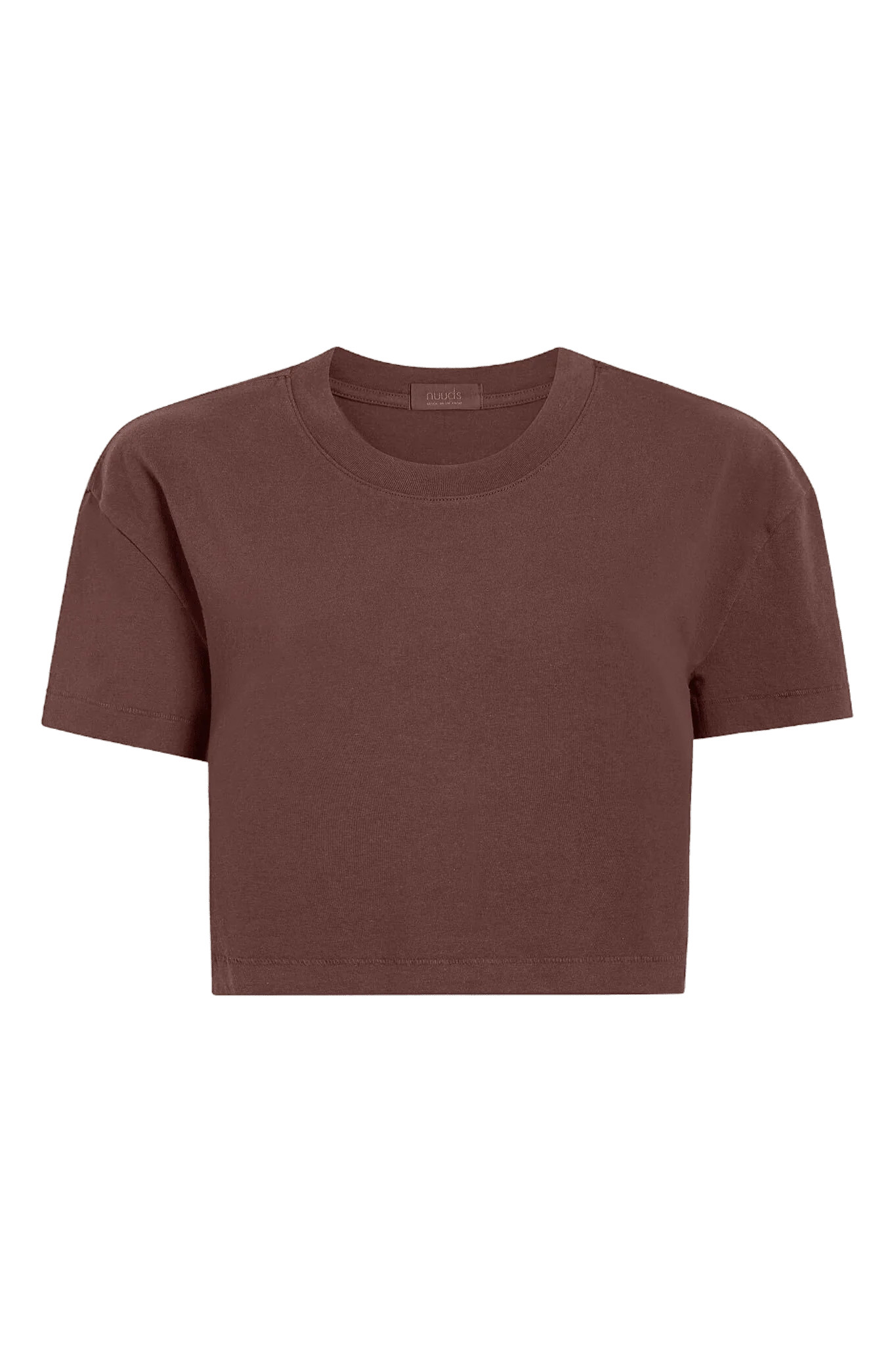 Vintage Cotton Cropped Tee | Coffee | nuuds