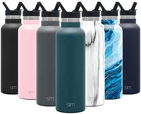 Simple Modern 20oz Ascent Water Bottle with Straw Lid - Stainless Steel Hydro Tumbler Flask - Dou... | Amazon (US)