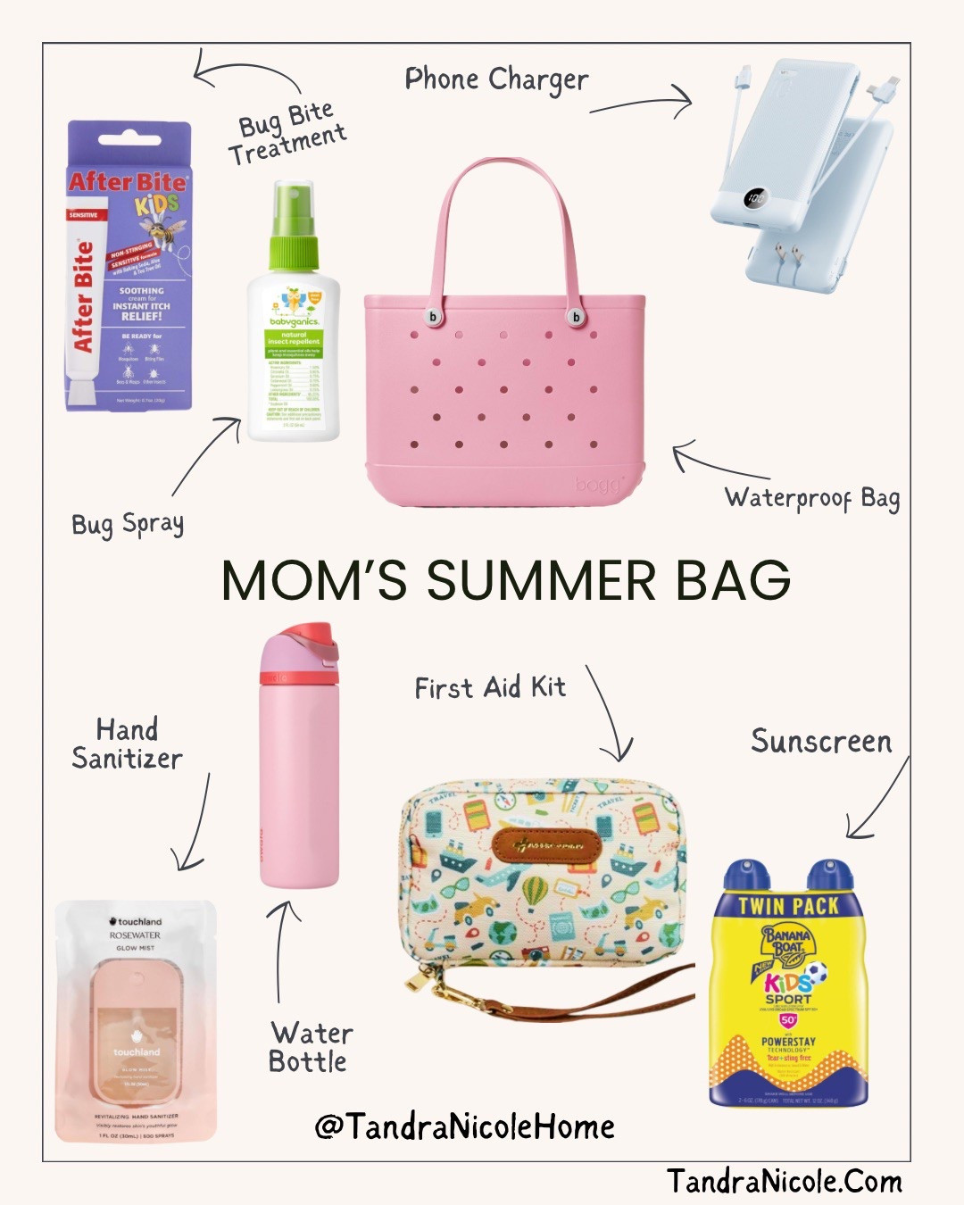 Mom’s Summer Bag Must-Haves
Whether it’s a park day, splash pad, or spontaneous adventure—these are the things I always keep in my summer bag! Bug spray, sunscreen, first aid kit, and allll the essentials to stay prepared with kids in tow.

Everything is linked on my LTK so you can easily prep your own go-bag!

#LTKfamily #LTKsummer #MomLifeEssentials #SummerWithKids #MomBagMustHaves #LTKunder50 #TandraNicoleHome


#LTKSeasonal #LTKTravel #LTKFamily