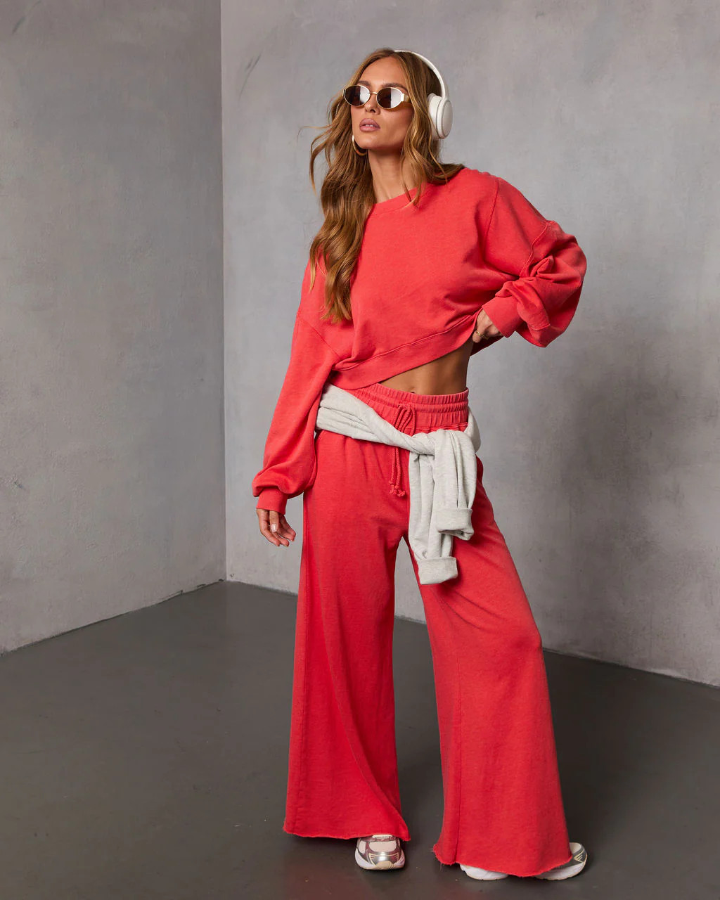 Off Hours Fleece Wide Leg Sweatpants | VICI