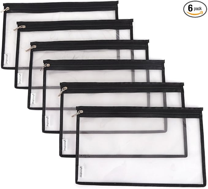 Multi-purpose Water Resisitant Clear PVC Security Bank Deposit Utility Zipper Coin Bag Check Wall... | Amazon (US)