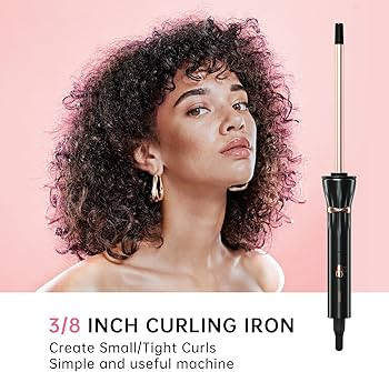 HIRAY 3/8 Inch Curling Iron,9mm Tiny Curling Wand,Ceramic Small Barrel Curling Iron with Adjustab... | Amazon (US)