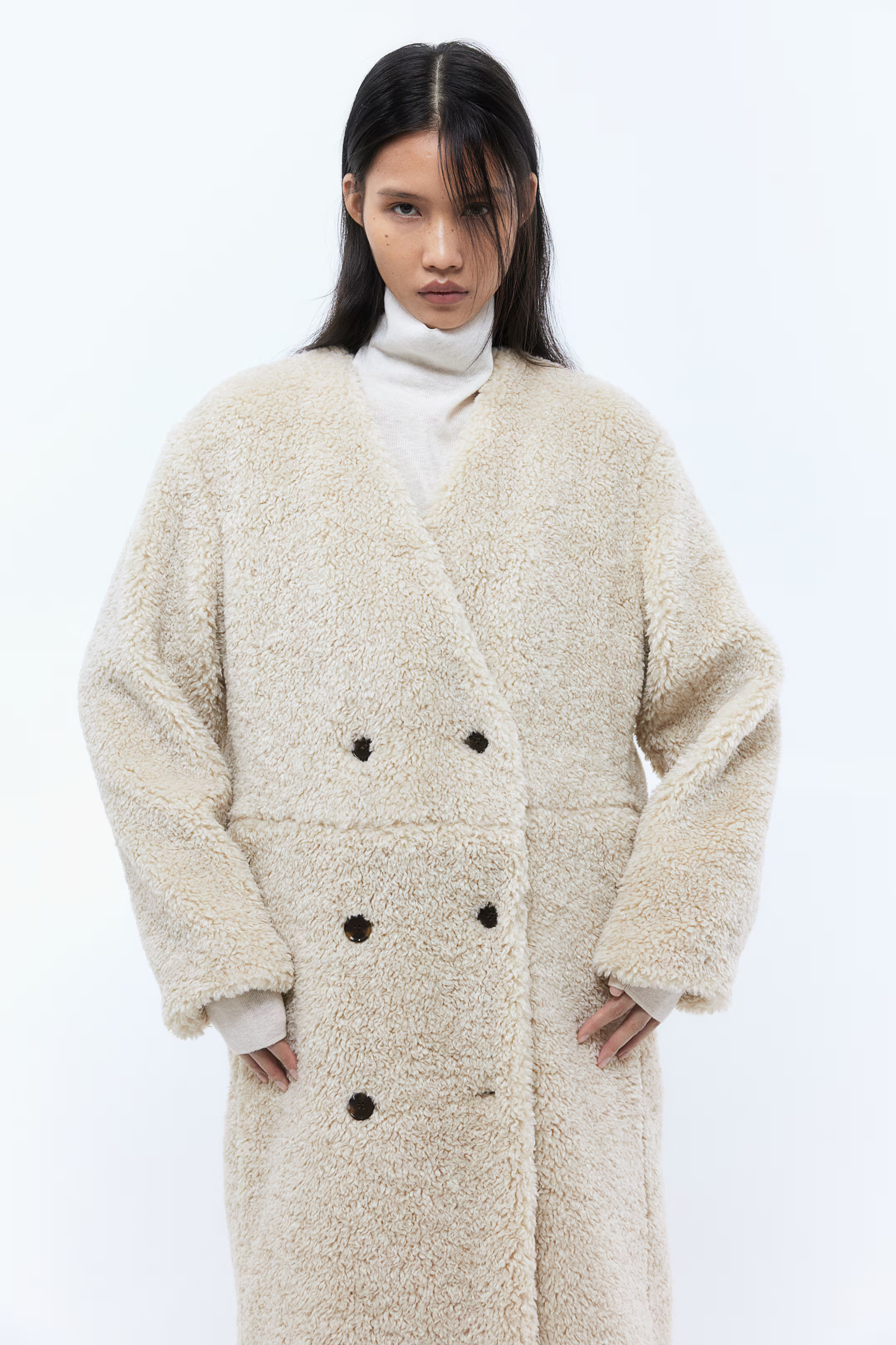 Teddy Fleece Maxi Coat | H&M (US + CA)