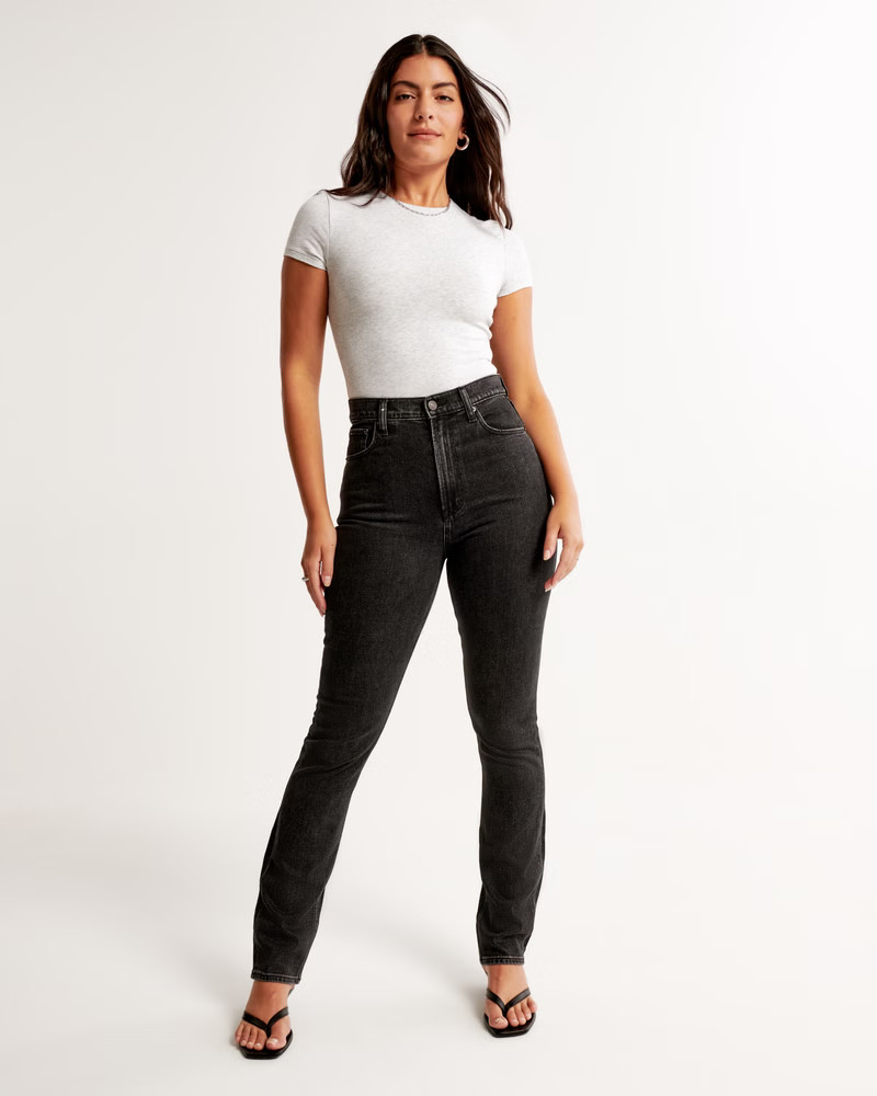 Curve Love Ultra High Rise 90s Slim Straight Jean | Abercrombie & Fitch (US)