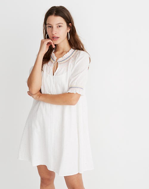 Rainbow Smocked Trapeze Dress | Madewell