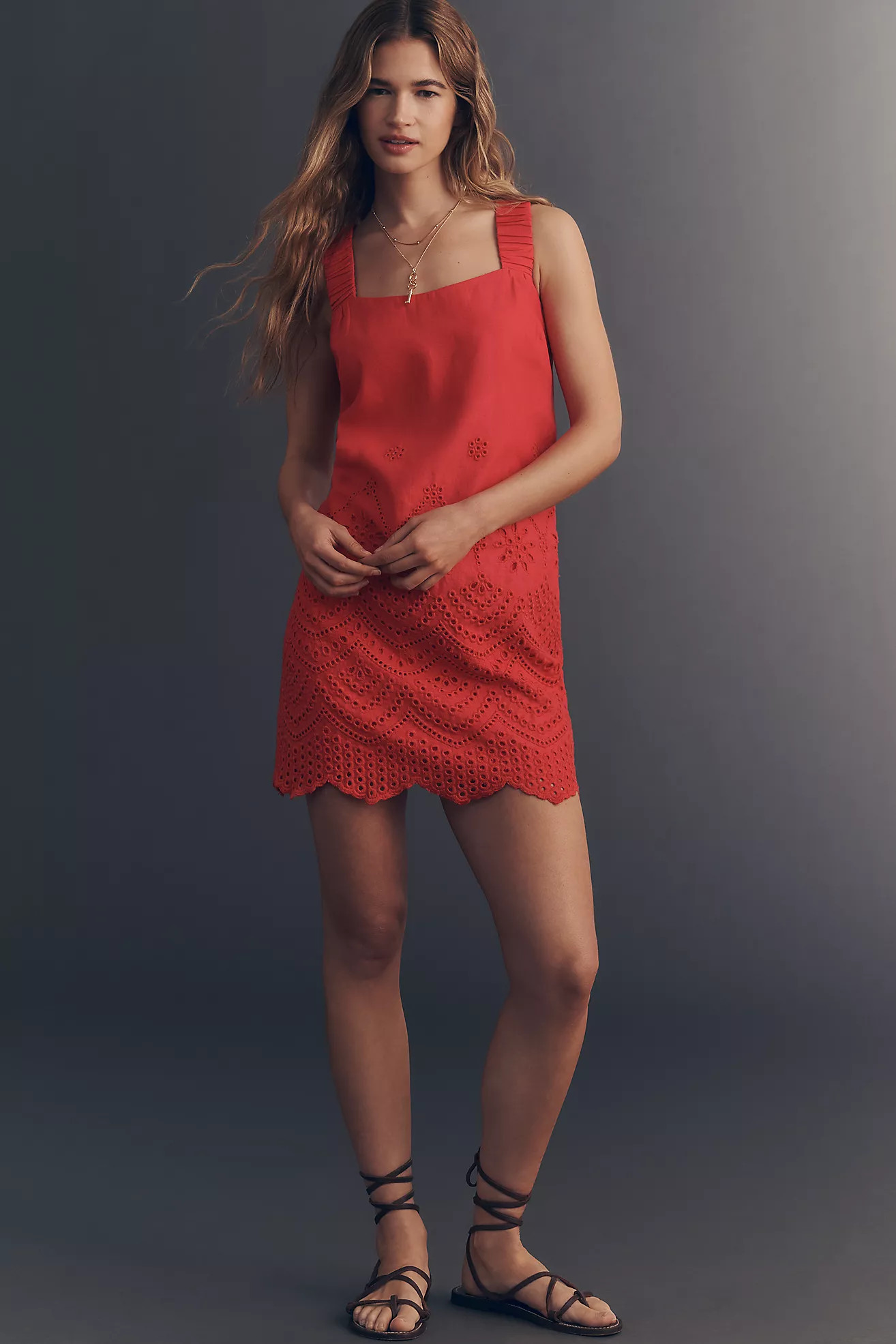 Greylin Kallie Linen Cotton Mini Dress | Anthropologie (US)