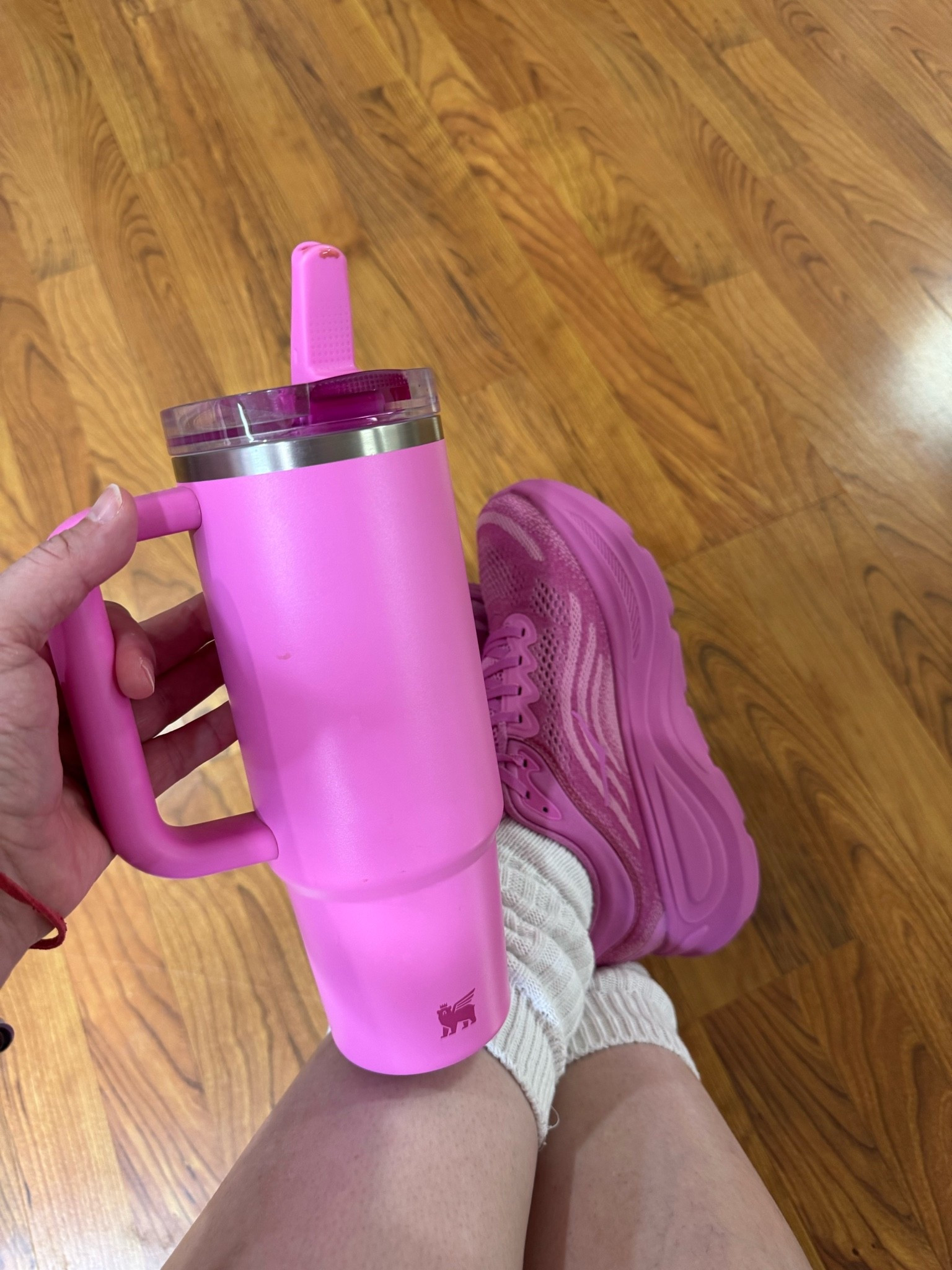 Hoka has a new colors the cranapple is so pretty. It’s more of a pink magenta red color. Reminds me of center part of cherry blossoms. The soles are very cushiony making the steps like if you are on clouds. Very lightweight as well.