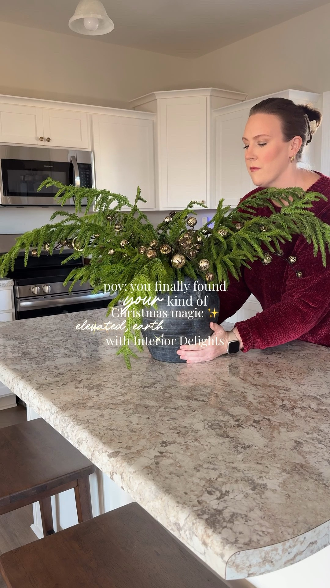 This beautiful Norfolk pine stem, bell stem, and worn vase trio are stunning for a centerpiece for your counter, table, or coffee table. The bells are just darling and you can’t go wrong with Norfolk stems!!! 🌟 #ad

#LTKHome #LTKSeasonal #LTKHoliday