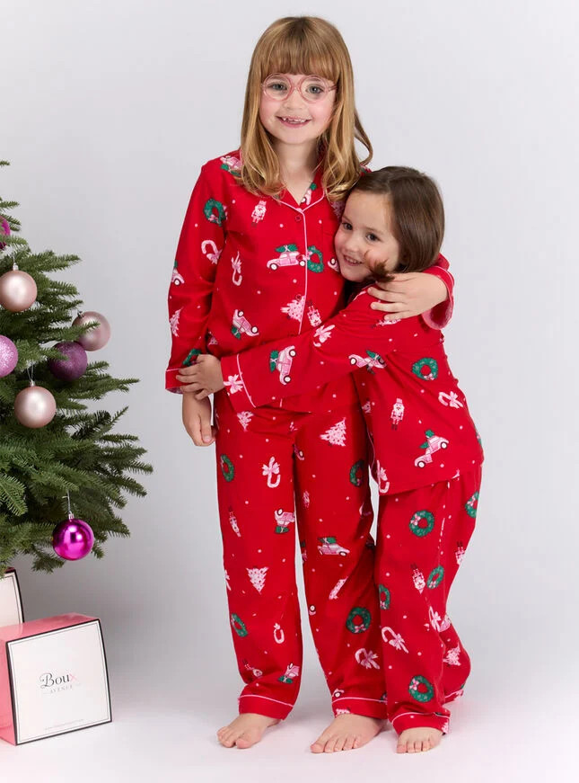 Kids' Christmas Scene Pyjamas In A Bag | Boux Avenue | Boux Avenue (UK)