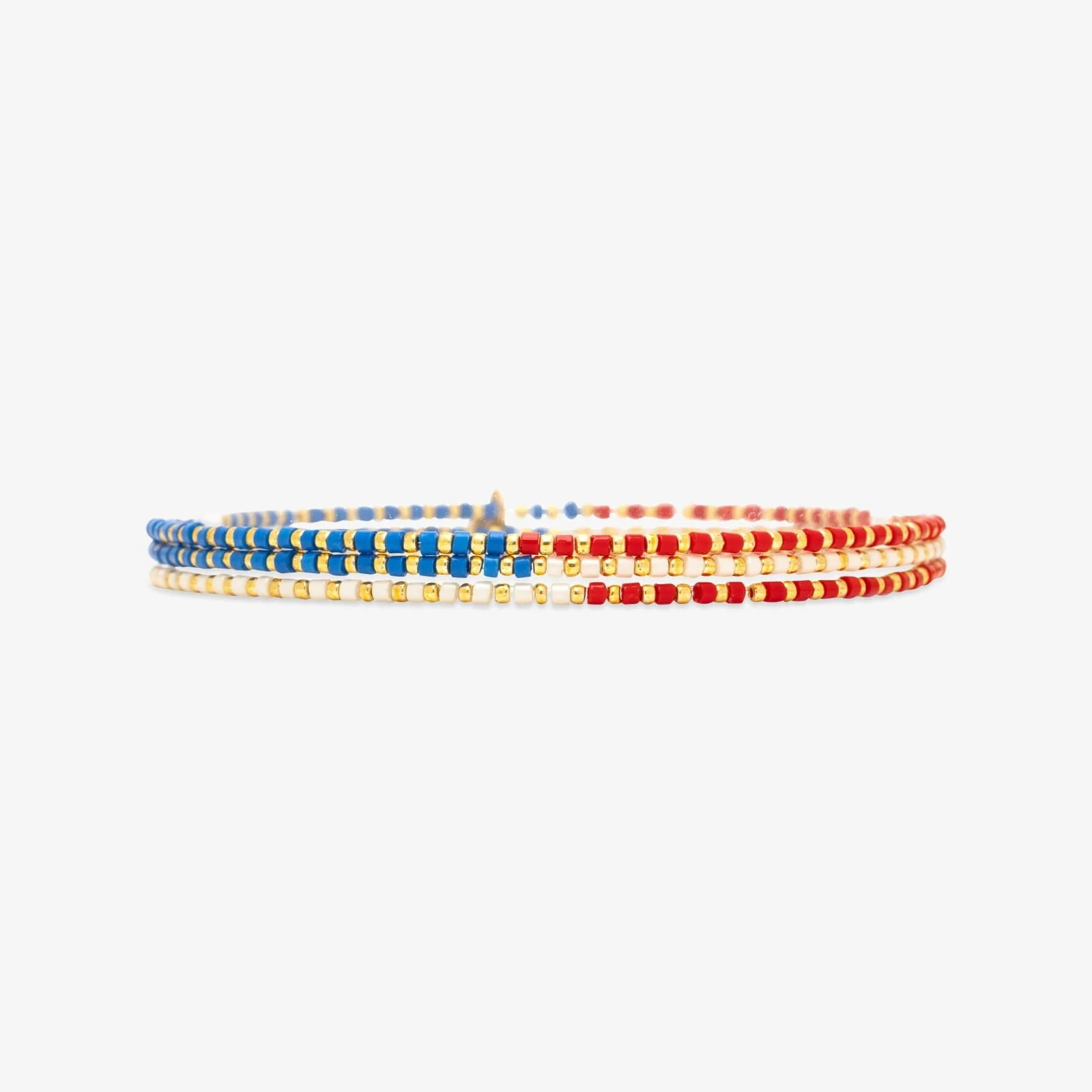 Stars And Stripes Seed Bead Stretch Pack | Pura Vida Bracelets