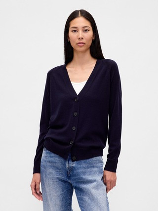 100% Merino Wool Boyfriend Cardigan | Gap (US)