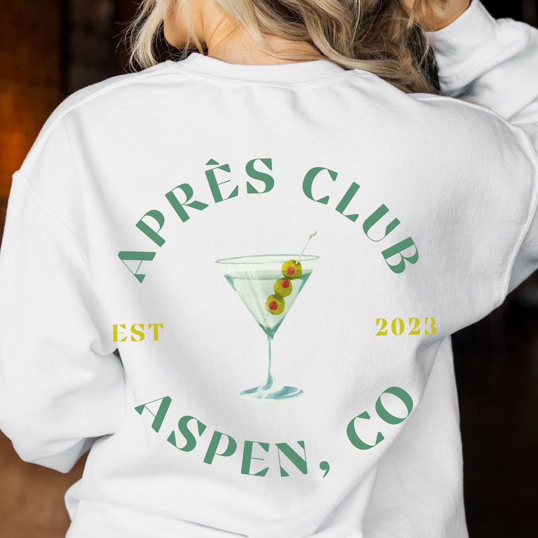 Aprés Ski Club Crewneck Sweatshirt Aspen Colorado Sweatshirt - Etsy | Etsy (US)