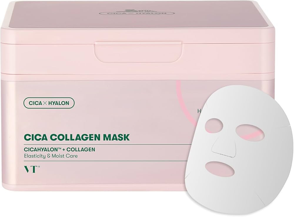 VT COSMETICS CICA Collagen Daily Mask 30 Sheets, 300Da Low Molecular Collagen for Skin Elasticity... | Amazon (US)