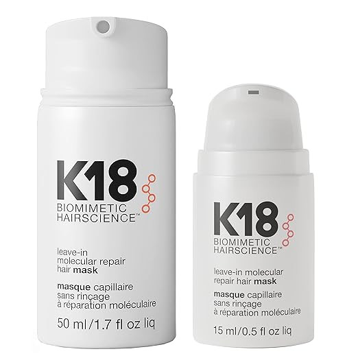 K18 Leave-In Repair Hair Mask, 4-Minute Speed Treatment, Renews Hair Damage From Color, Chemical ... | Amazon (US)