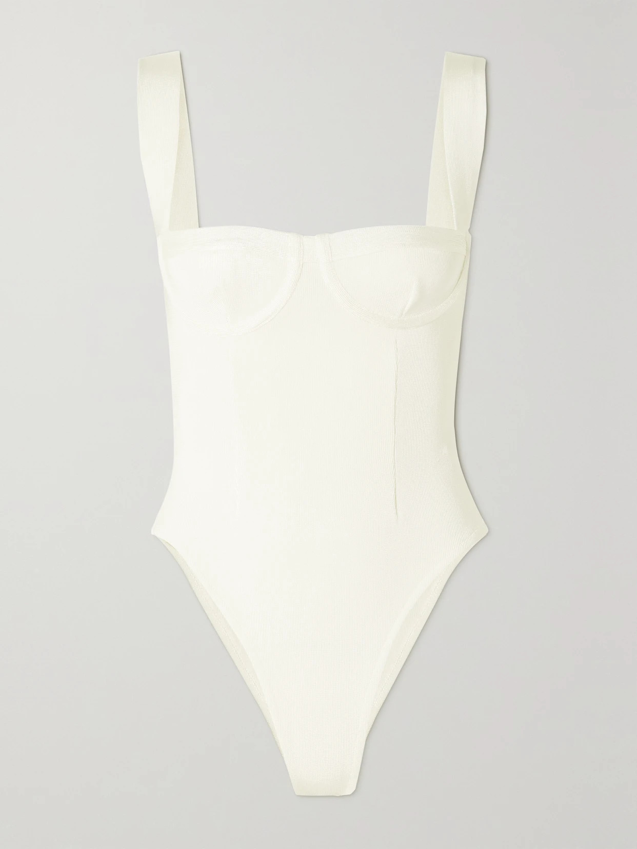 Haight - Gaia Stretch-knit Underwired Swimsuit - Off-white | NET-A-PORTER (US)