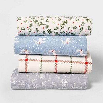 Holiday Print Flannel Sheet Set - Wondershop™ | Target