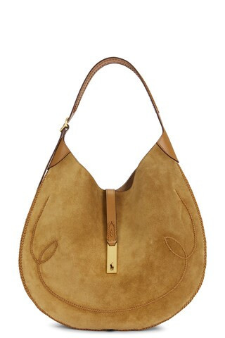 Polo Ralph Lauren Suede Shoulder Bag in Tan | FWRD 