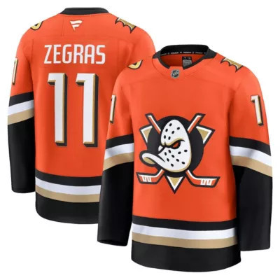 Men's NHL Fanatics Trevor Zegras Anaheim Ducks Home Premium Jersey, Orange, 50 | Belk