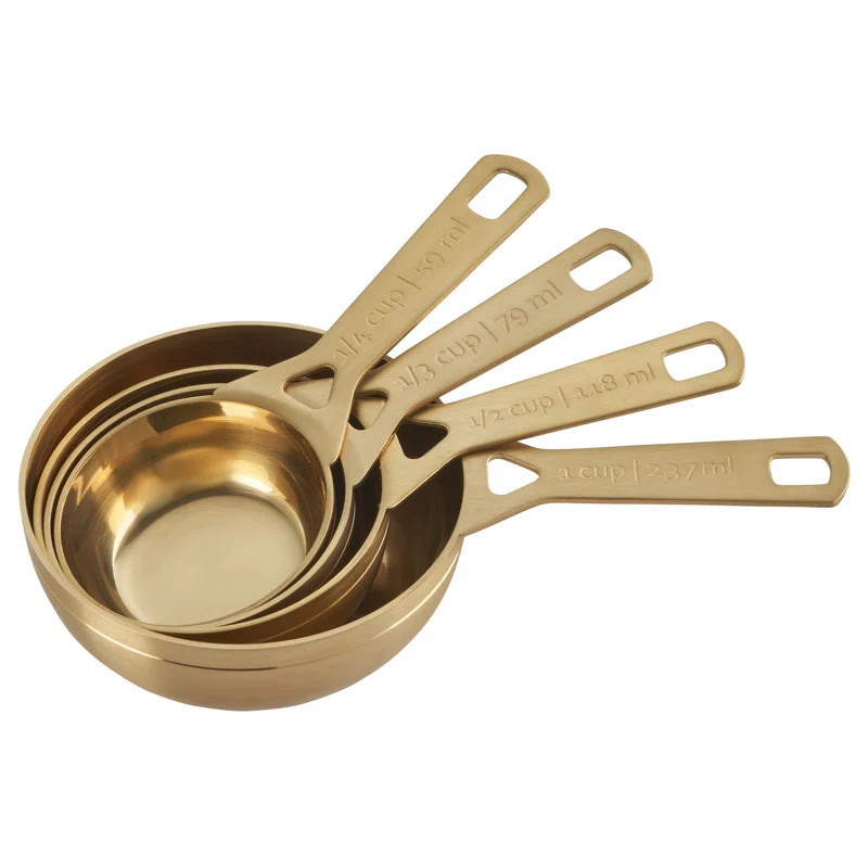 Gold Measuring Cups - Set of 4 | Wayfair North America