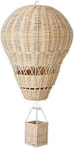 xiuersty Rattan Hot Air Balloon Wall Decor Woven Wall Hanging Hot Air Balloon for Kids Room Art P... | Amazon (US)