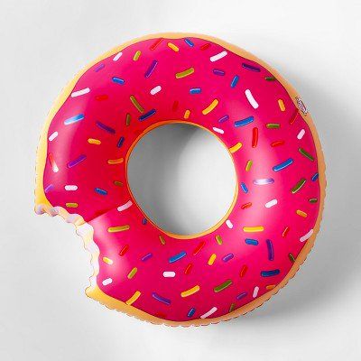 Strawberry Frosted Donut Pool Float Pink - Sun Squad | Walmart (US)