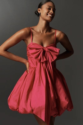 Mac Duggal Bow Bubble Mini Dress | Anthropologie (US)