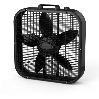 Lasko 20 in. 3-Speed Indoor Decor Colors Box Fan, 495 CFM, Black | Tractor Supply