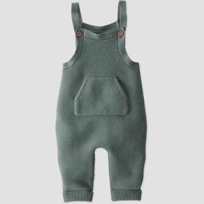Baby Organic Cotton Sweater Overalls - little planet by carter's Green | Target