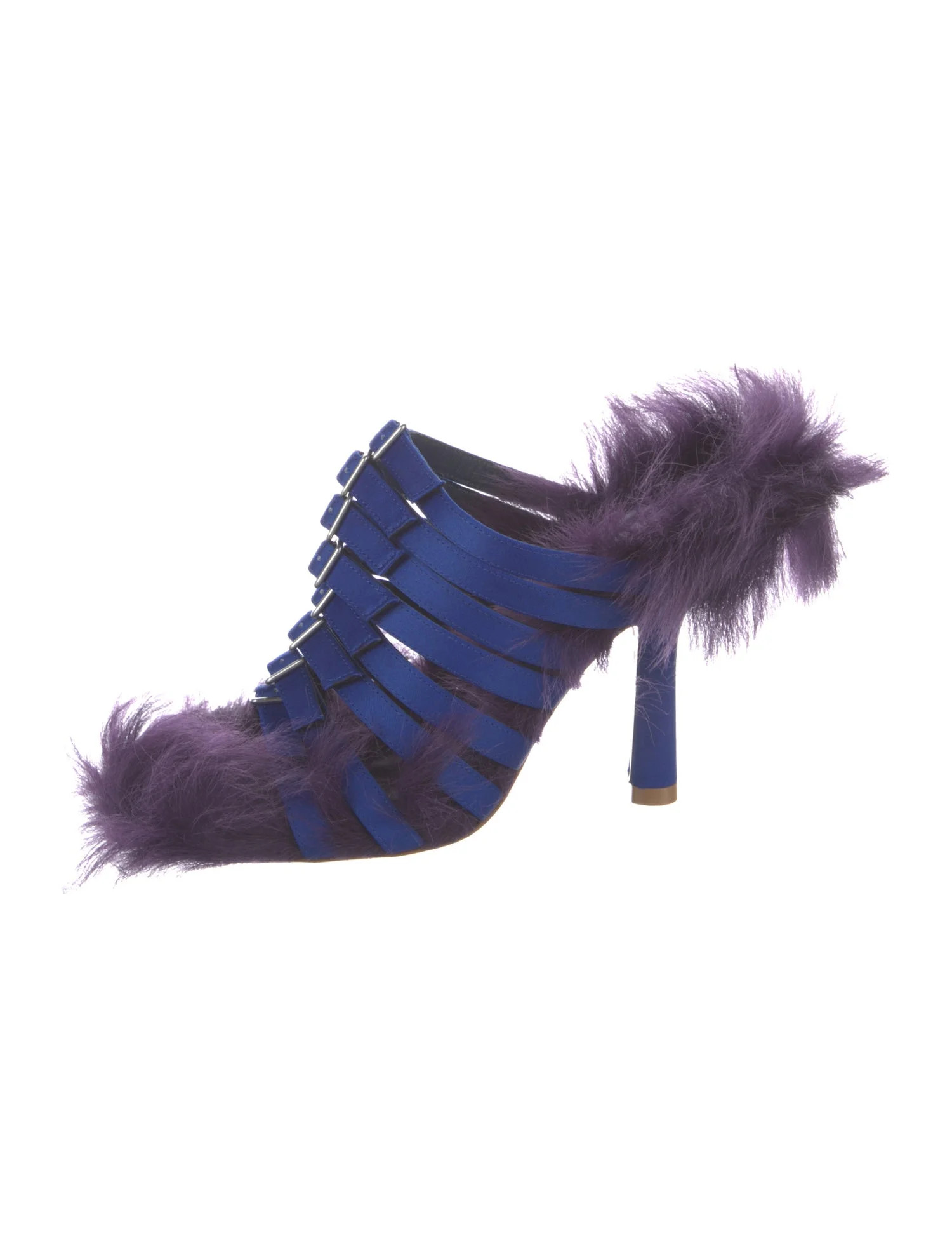 Burberry Prorsum Fur Trim Sandals w/ Tags - Blue Sandals, Shoes - BUF44177 | The RealReal | The RealReal