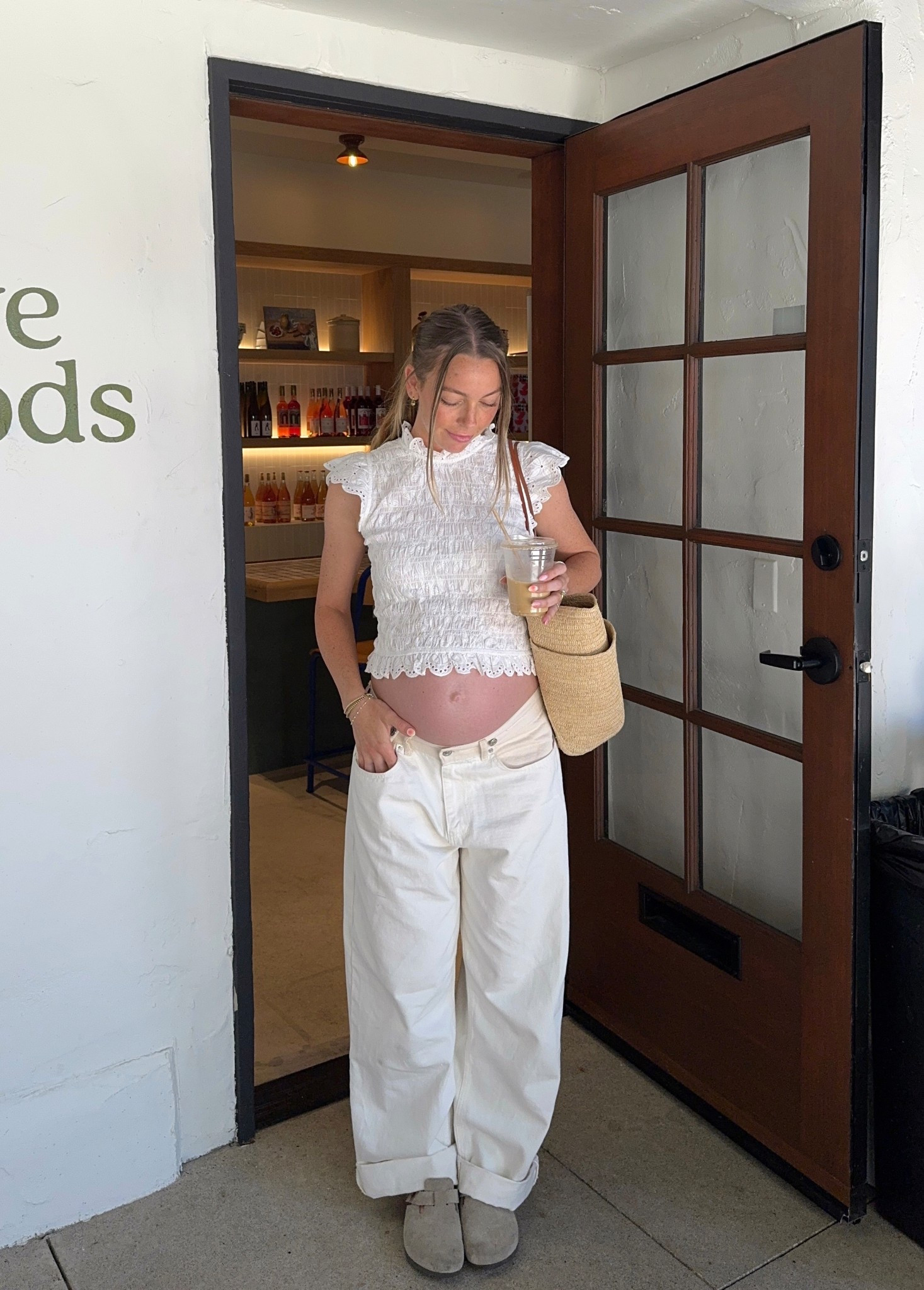 4 in top 
Pants are Piral & are 38 in bottoms 