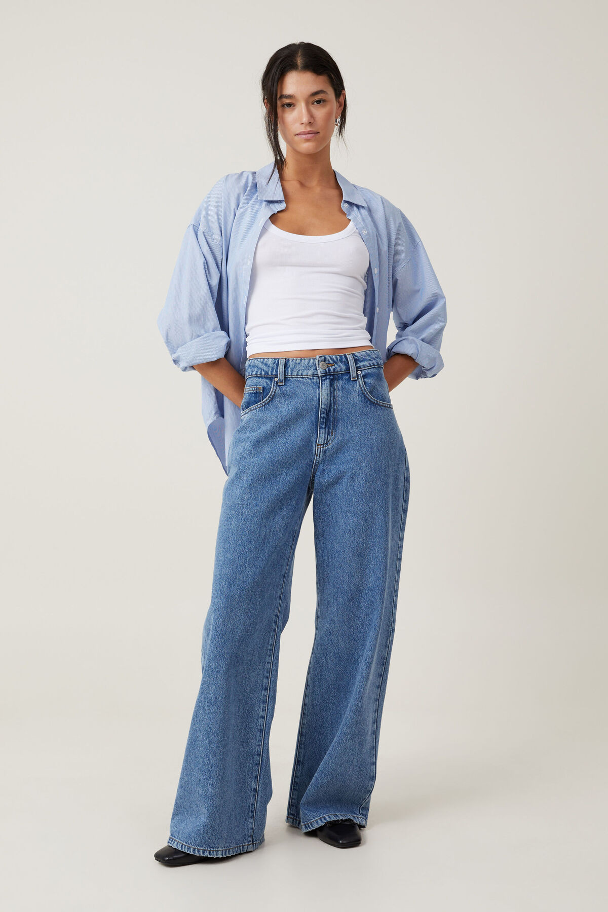 Staple Rib Double Scoop Tank | Cotton On (ANZ)