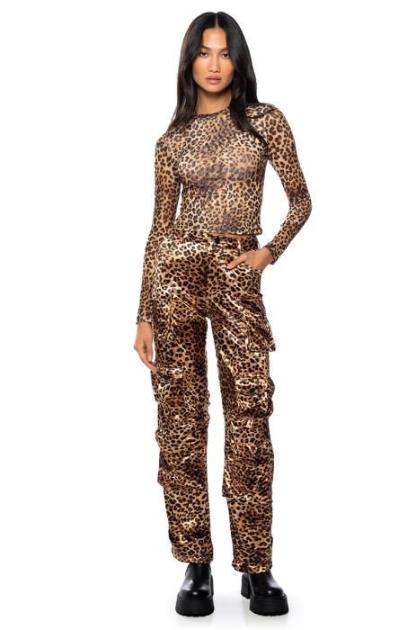 ANIMAL INSTINCT SATIN CARGO PANT | AKIRA