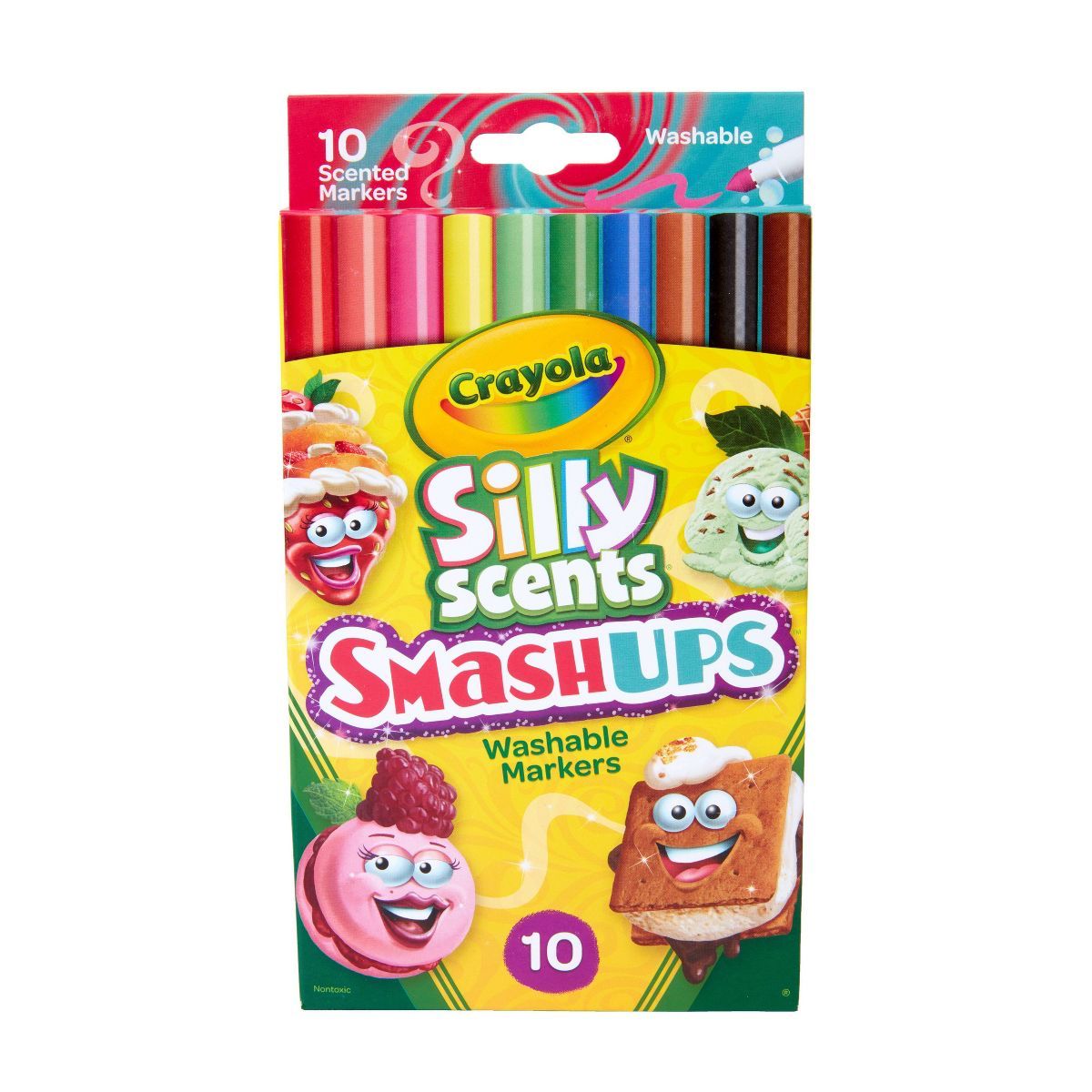 Crayola 10pk Silly Scents Smash Ups Slim Washable Markers | Target