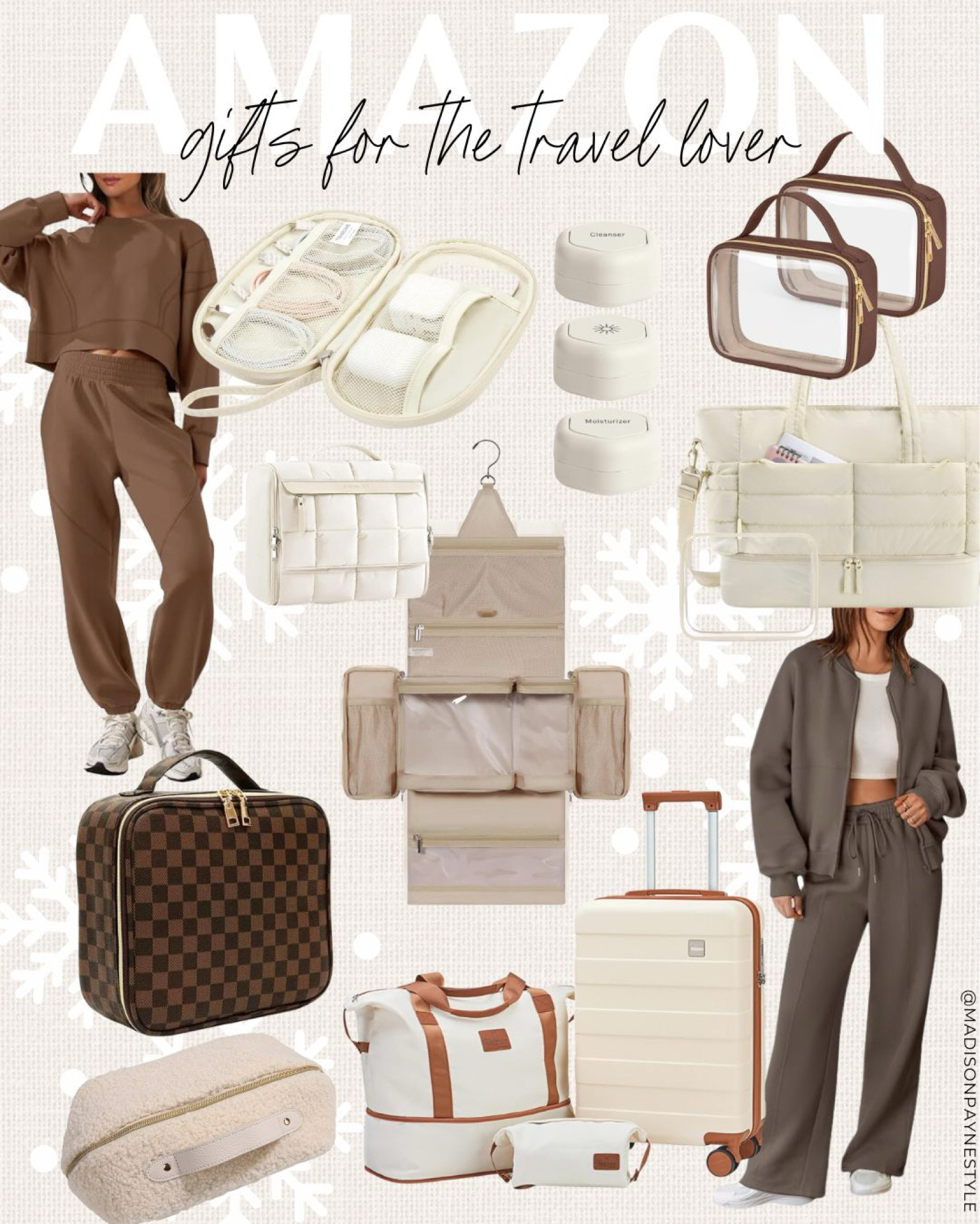 Amazon Gift Guide for the Travel Lover 🎁both 2 piece sets have been a favorite while traveling, they are super comfy. Think of pairing the skincare containers with a toiletry bag to make the perfect gift✈️

Gift guide, travel gift guide, Amazon gift guide, Amazon travel gift guide, Amazon travel, travel, gifts, gifts for her, Madison Payne 

#LTKGiftGuide #LTKTravel #LTKHoliday