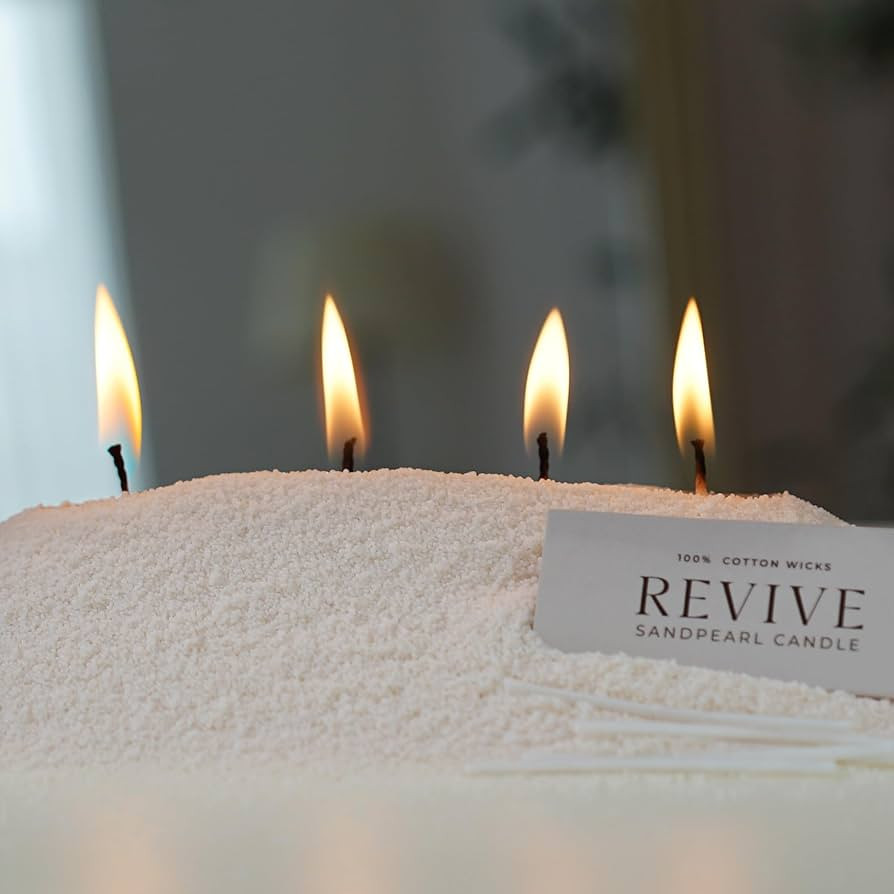 Rose Candle 18 Oz - Scented Sand Pearl Candles with Wicks | Refillable, Pearled Candle Sand Powde... | Amazon (US)