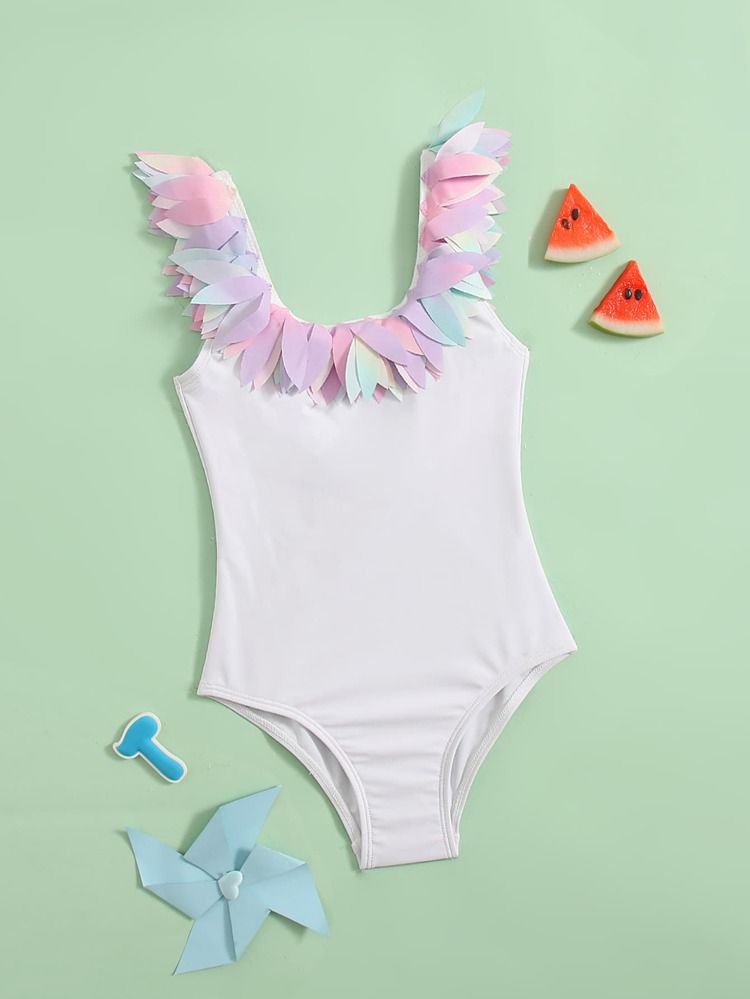 Toddler Girls Appliques One Piece Swimsuit | SHEIN