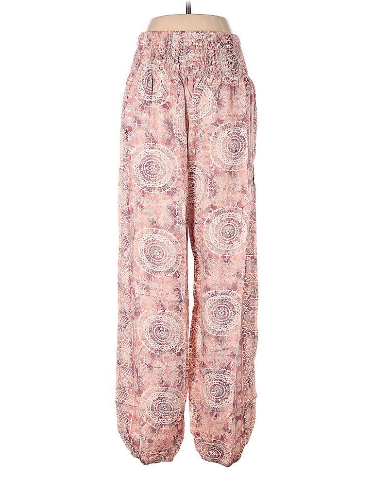 lotus and luna Casual Pants - High Rise: Pink Bottoms - Size Medium | ThredUp