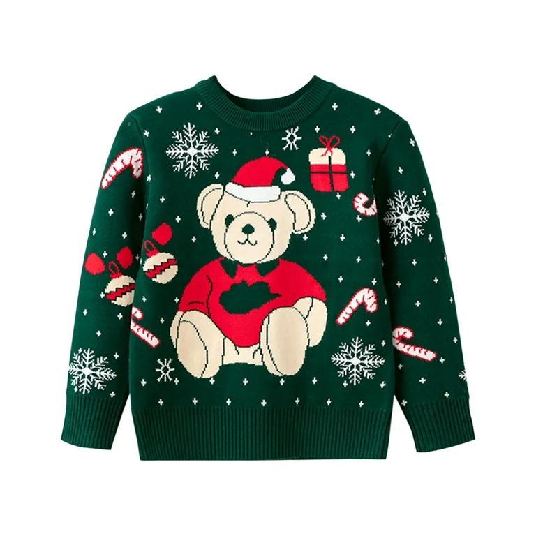 SILVERCELL 2-7T Toddler Boy Girl Ugly Christmas Sweater Funny Deer Xmas Tree Knitted Pullover Swe... | Walmart (US)