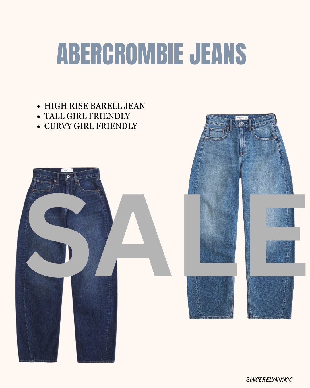 Abercrombie viral denim sale! Love these because they come in both both classic and curvy girl sizes.
Choose from multiple colors.
@abercrombie 
Curvy girls | Jeans | casual outfit | jeans tall girls 

#LTKSaleAlert #LTKMidsize #LTKootd