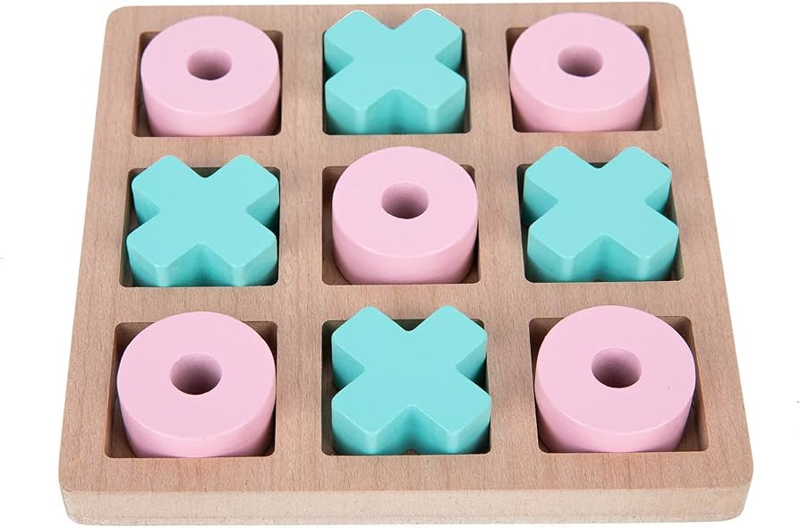 LXGYPWIN Tic-Tac-Toe Game, Wooden Tic-Tac-Toe Game, Small Tic-Tac-Toe Game, Children's Indoor Par... | Amazon (US)