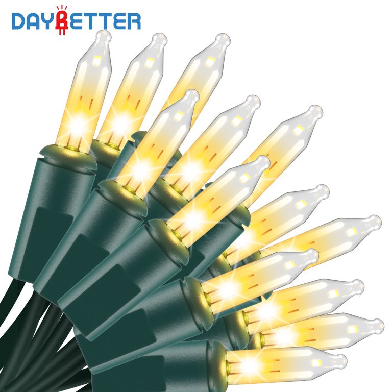 DAYBETTER Mini LED Christmas Lights, Warm White Christmas Tree Lights, 16.4ft 50Count Bulds for P... | Walmart (US)