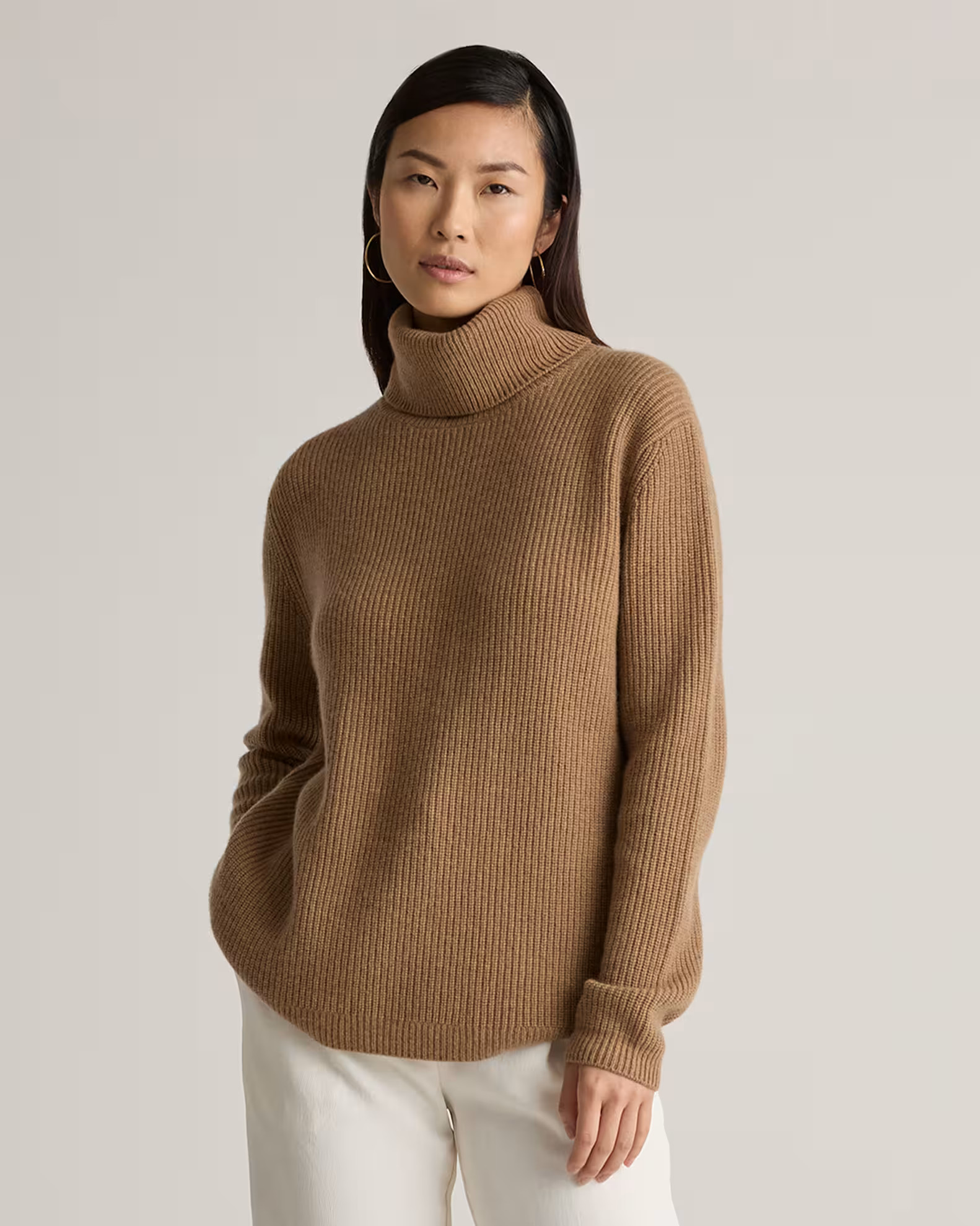 Mongolian Cashmere Fisherman Turtleneck Sweater | Quince