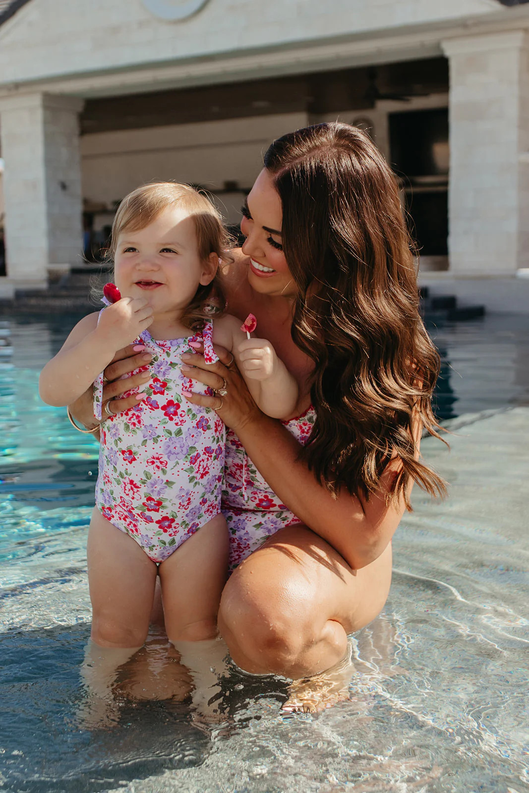 GIRLS TIE STRAP ONE PIECE IN SARAH TRIP PRINT | Pink Desert