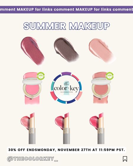 Are you a summer? Rock your season’s makeup for the biggest glow up. Sale ends soon! 

#LTKbeauty #LTKCyberWeek #LTKGiftGuide